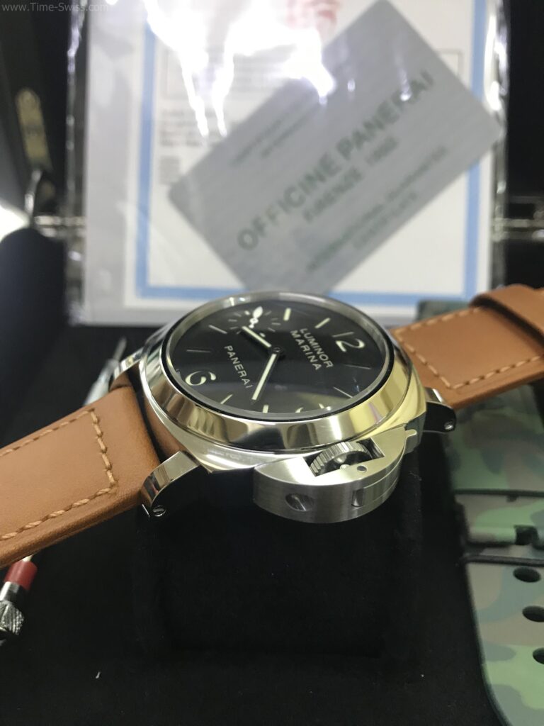 Panerai Luminor Marina PAM111 Black Dial 44mm Swiss Super หน้า สายหนังน้ำตาล 02