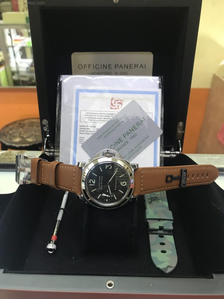 Panerai Luminor Marina PAM111 Black Dial 44mm Swiss Super หน้า สายหนังน้ำตาล 06