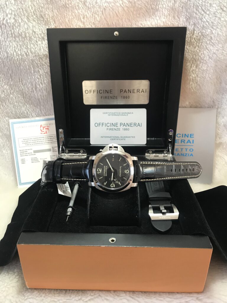 Panerai PAM312 1950 Black Dial 44mm Swiss หน้าดำ2ชั้น สายหนัง 08