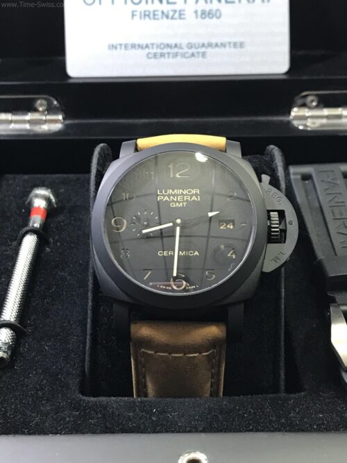 Panerai Luminor PAM441 GMT Ceramic Black Dial 44mm Swiss