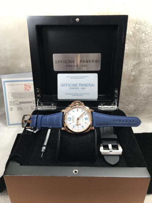 Panerai PAM756 Rose Gold White Dial 44mm Swiss