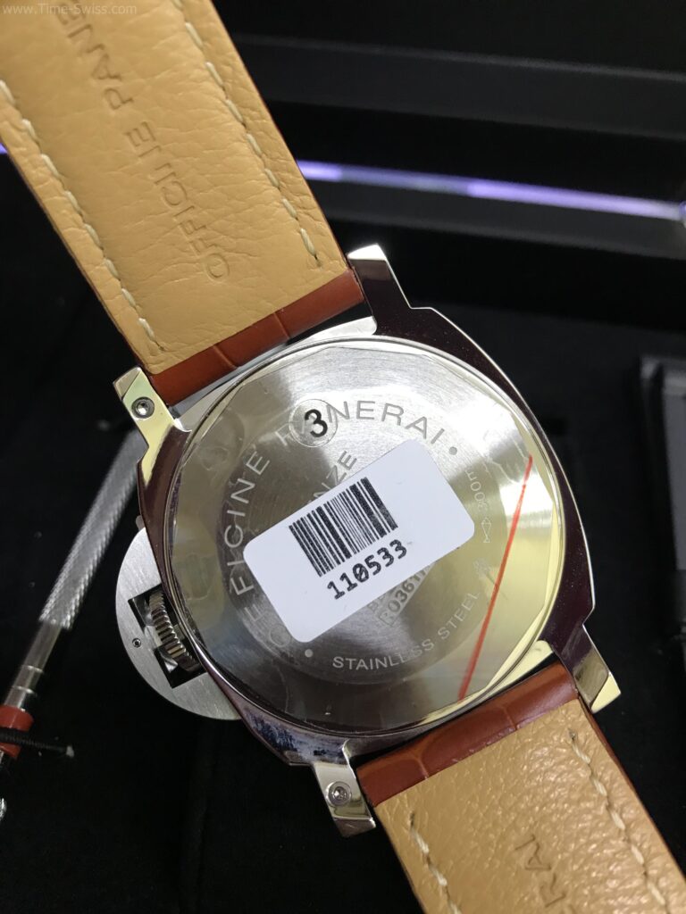 Panerai Luminor PAM88 GMT Black Dial 44mm Swiss หน้าดำ สายหนังน้ำตาล 05