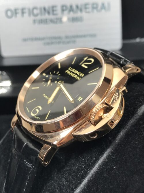 Panerai PAM908 Rose Gold Black Dial 42mm Swiss