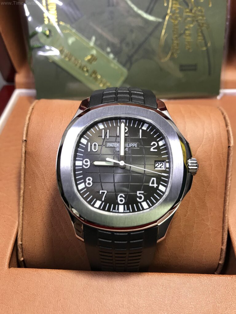 Patek Aquanaut 5167A Black Rubble 41mm Swiss เรือนเงิน หน้าดำ สายยาง 01