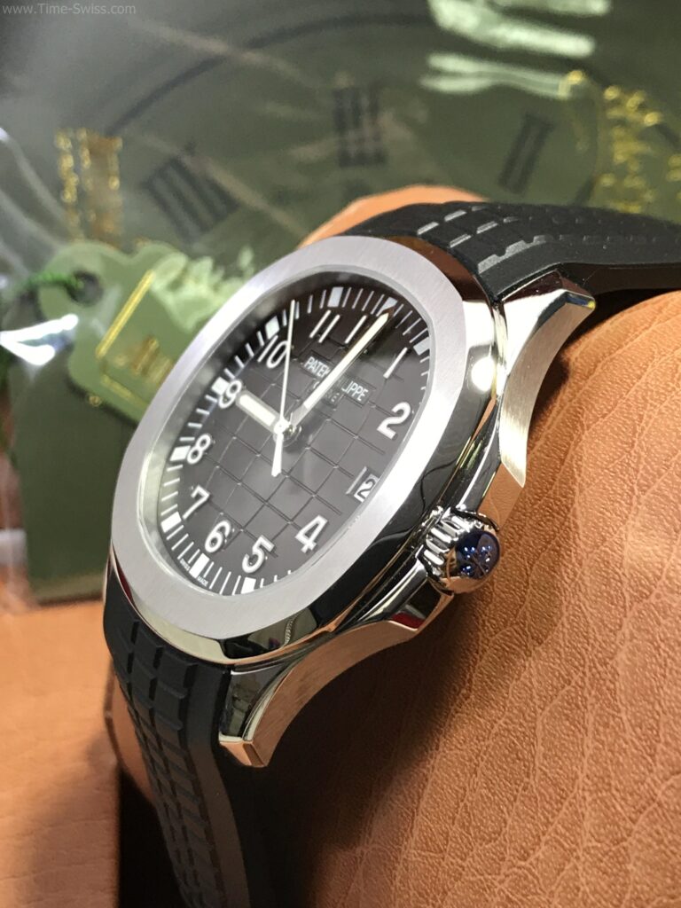 Patek Aquanaut 5167A Black Rubble 41mm Swiss เรือนเงิน หน้าดำ สายยาง 02