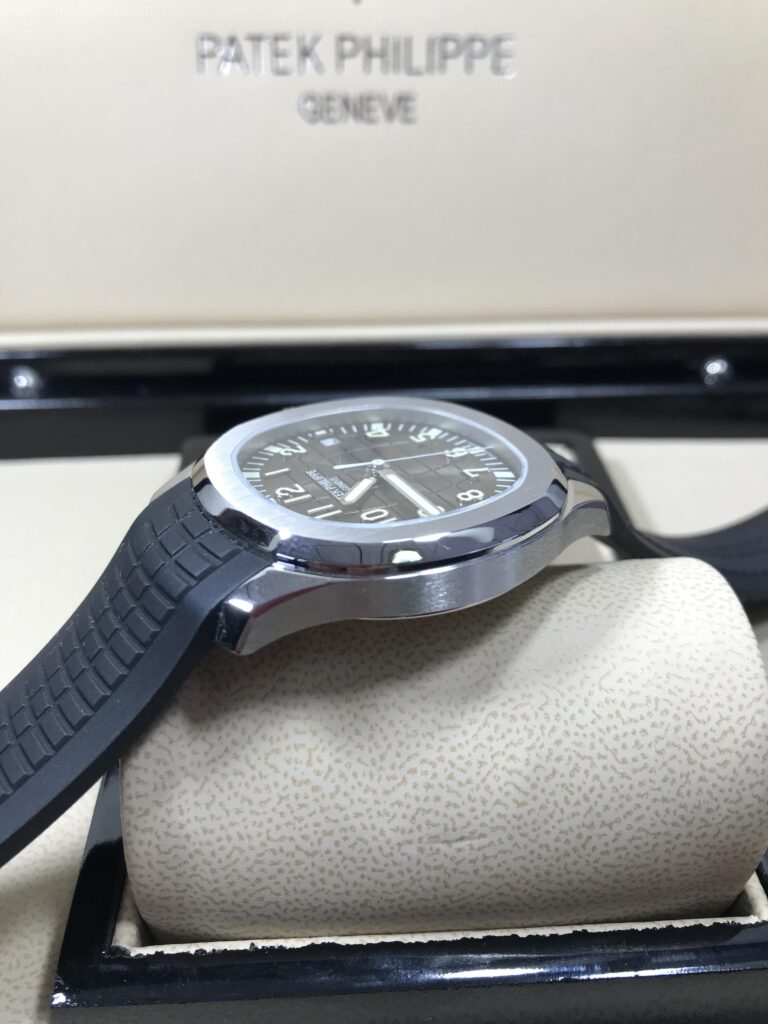 Patek Aquanaut 5167A Black Dial Rubble 41mm ZF Swiss เรือนเงิน หน้าดำ สายยาง 02