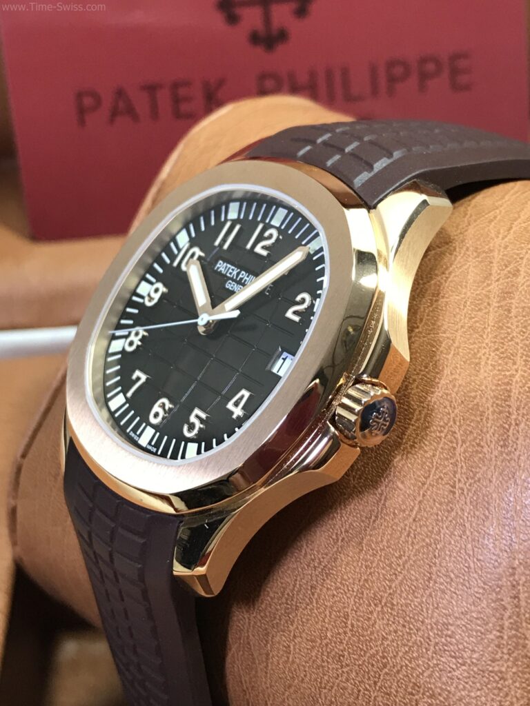 Patek Aquanaut 5167R Rose Gold Rubble 40mm ZF Swiss เรือนทอง หน้าน้ำตาล สายยางน้ำตาล 02