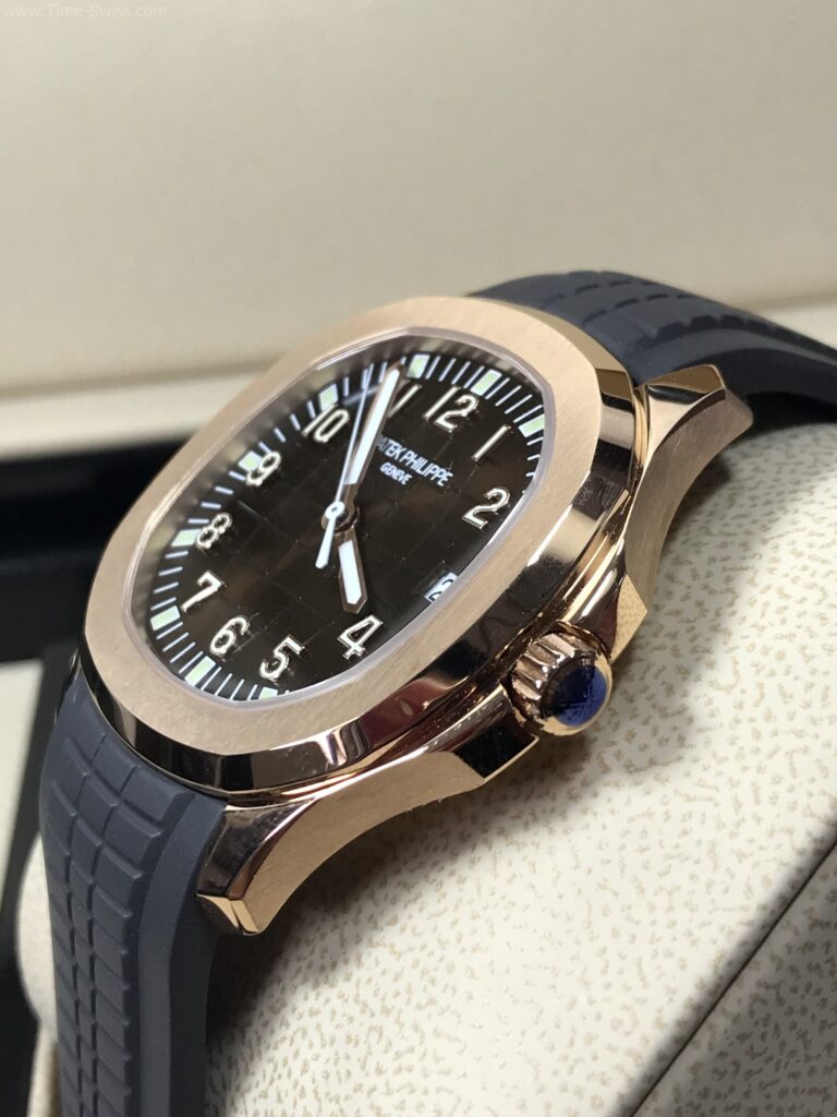 Patek Aquanaut 5167R Rose Gold Brown Dial Rubble 40mm Swiss เรือนทอง หน้าน้ำตาล สายยางดำ 02