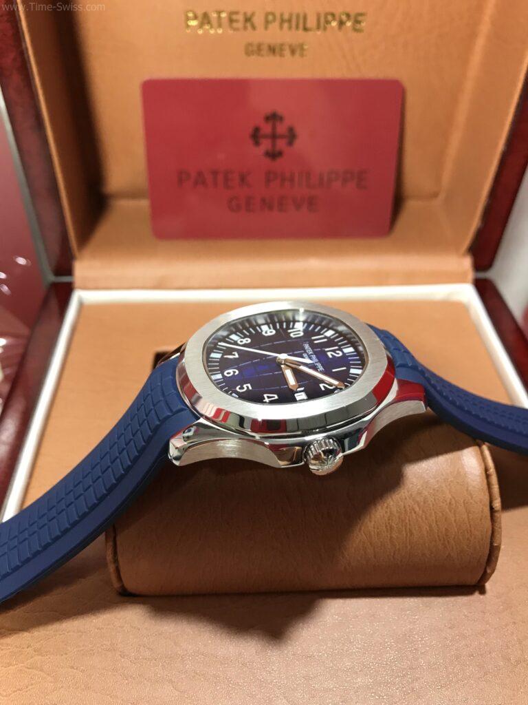 Patek Aquanaut 5168G Blue Dial Rubble 42mm CC เรือนเงิน หน้าน้ำเงิน สายยางน้ำเงิน 03