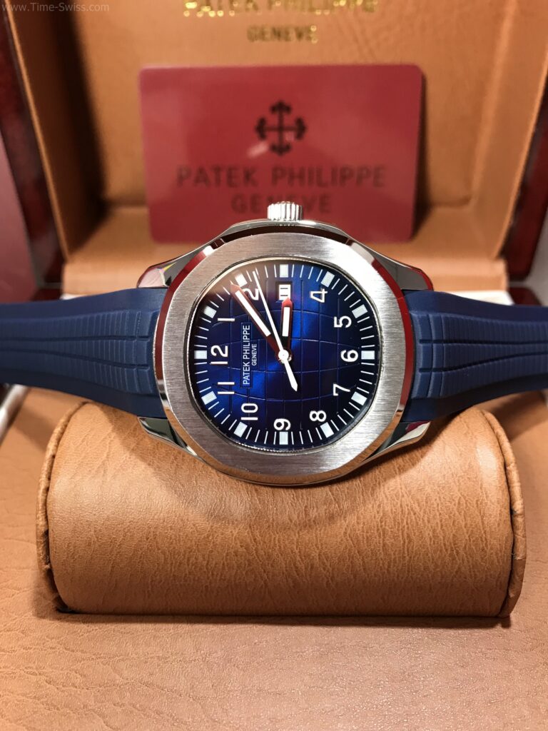 Patek Aquanaut 5168G Blue Dial Rubble 42mm CC เรือนเงิน หน้าน้ำเงิน สายยางน้ำเงิน 07