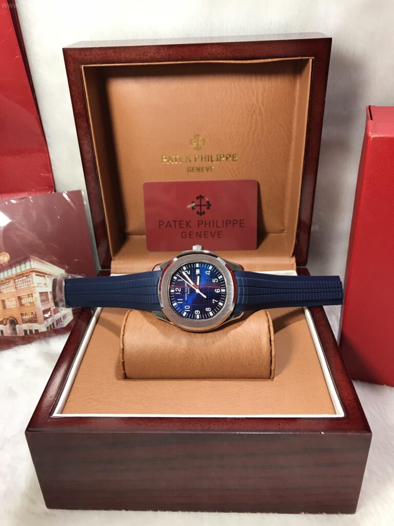 Patek Aquanaut 5168G Blue Dial Rubble 42mm CC เรือนเงิน หน้าน้ำเงิน สายยางน้ำเงิน 08