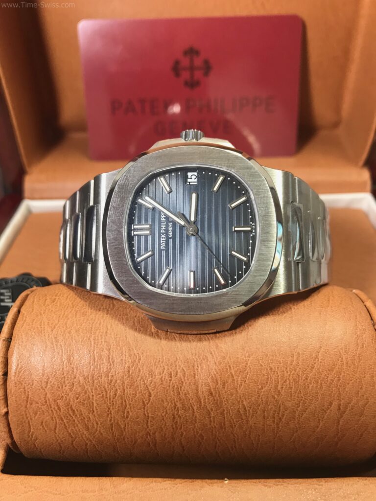 Patek Nautilus 5711 Blue Dial 40mm PPF Swiss เรือนเงิน หน้าน้ำเงิน สายเหล็ก 07