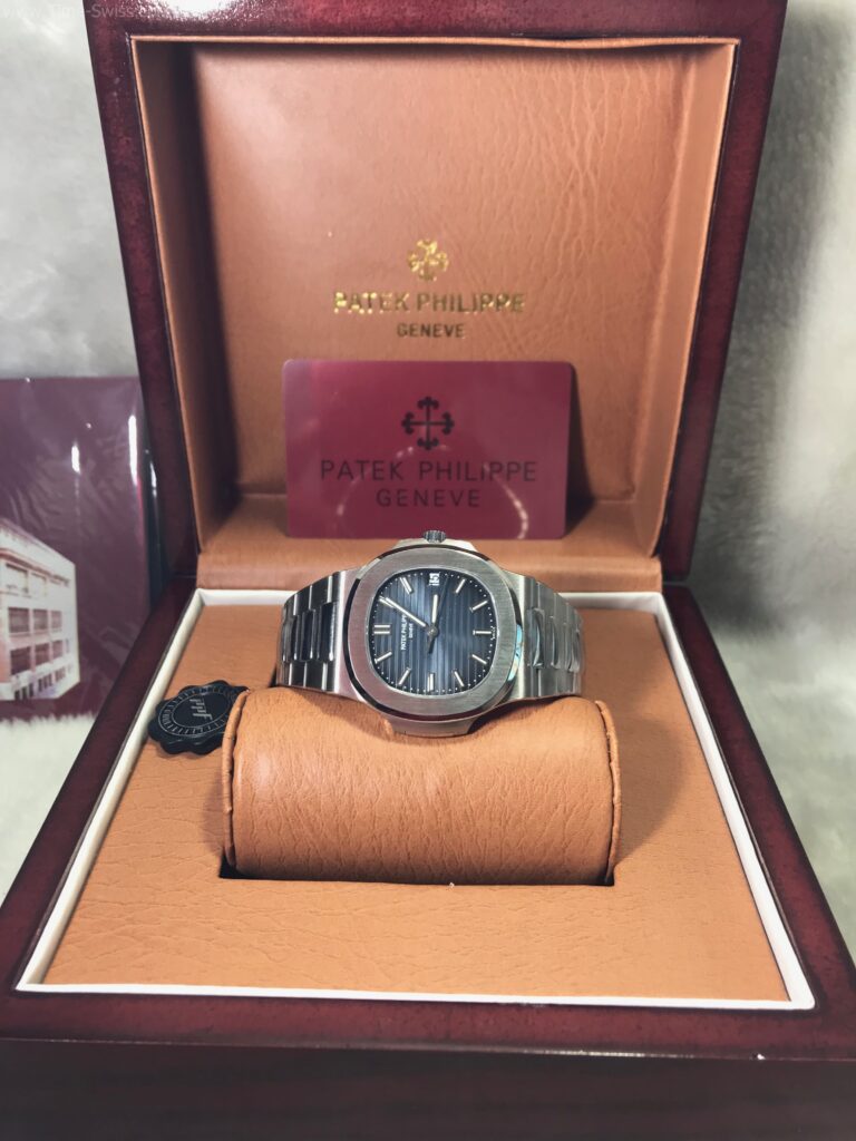 Patek Nautilus 5711 Blue Dial 40mm PPF Swiss เรือนเงิน หน้าน้ำเงิน สายเหล็ก 08