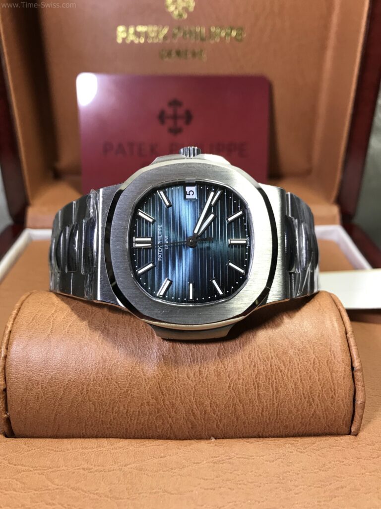 Patek Nautilus 5711-1A Blue Dial 40mm Swiss เรือนเงิน หน้าน้ำเงิน สายเหล็ก 07