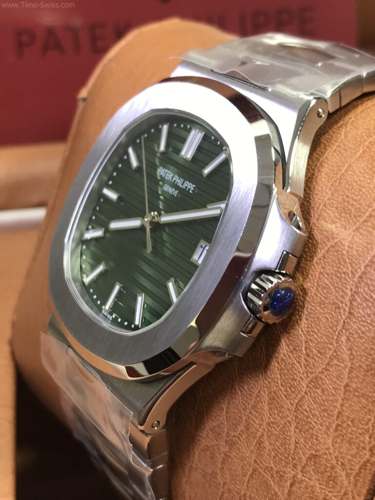 Patek Nautilus 5711 Green Dial 40mm 3K Swiss เรือนเงิน หน้าเขียว สายเหล็ก 02