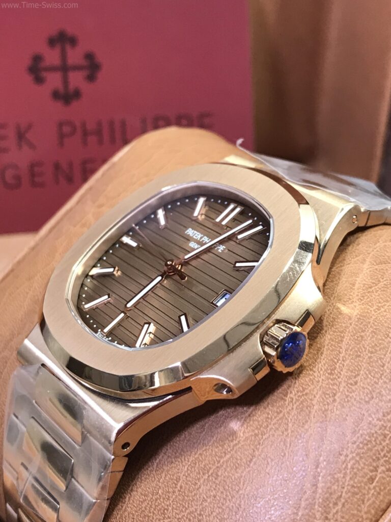 Patek Nautilus 5711 Rose Gold Brown Dial 40mm 3K Swiss เรือนทอง หน้าน้ำตาล สายทอง 02