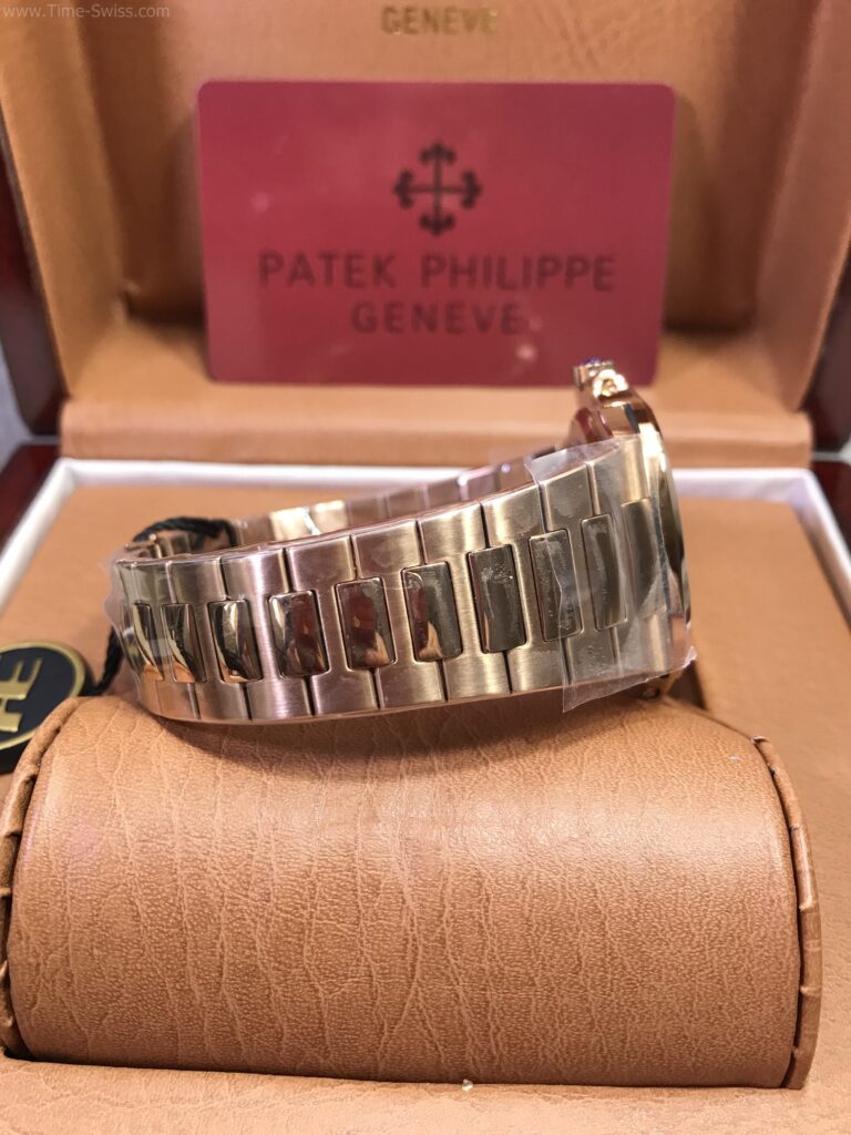 Patek Nautilus 5711 Rose Gold Brown Dial 40mm 3K Swiss เรือนทอง หน้าน้ำตาล สายทอง 03