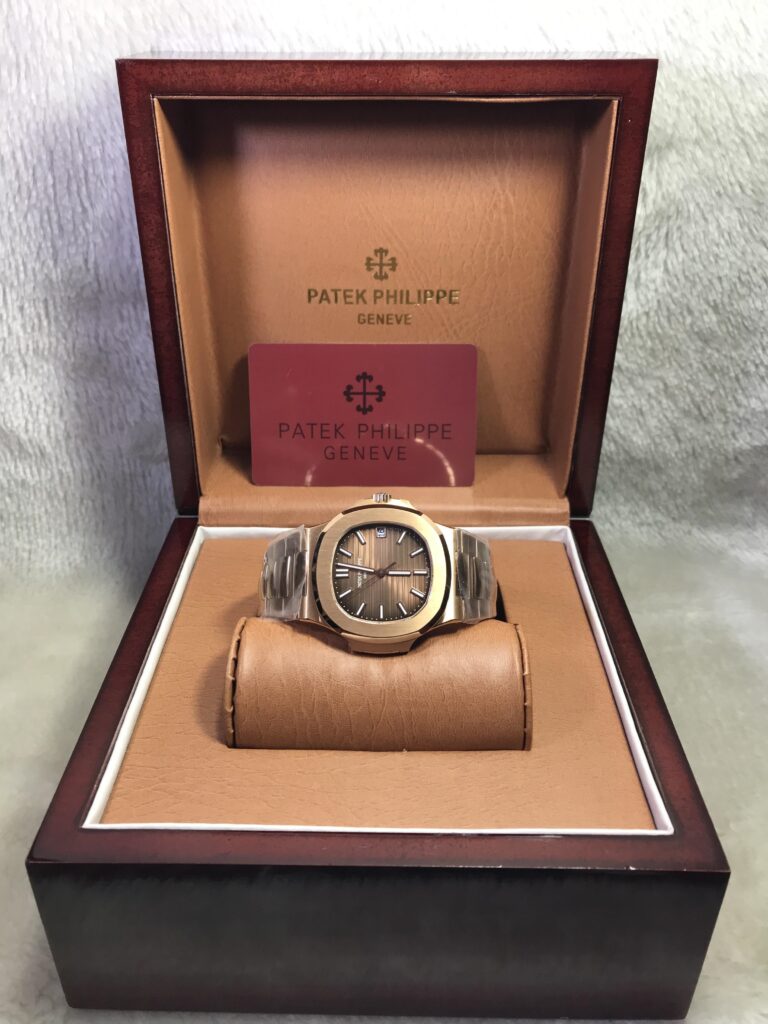 Patek Nautilus 5711 Rose Gold Brown Dial 40mm 3K Swiss เรือนทอง หน้าน้ำตาล สายทอง 09