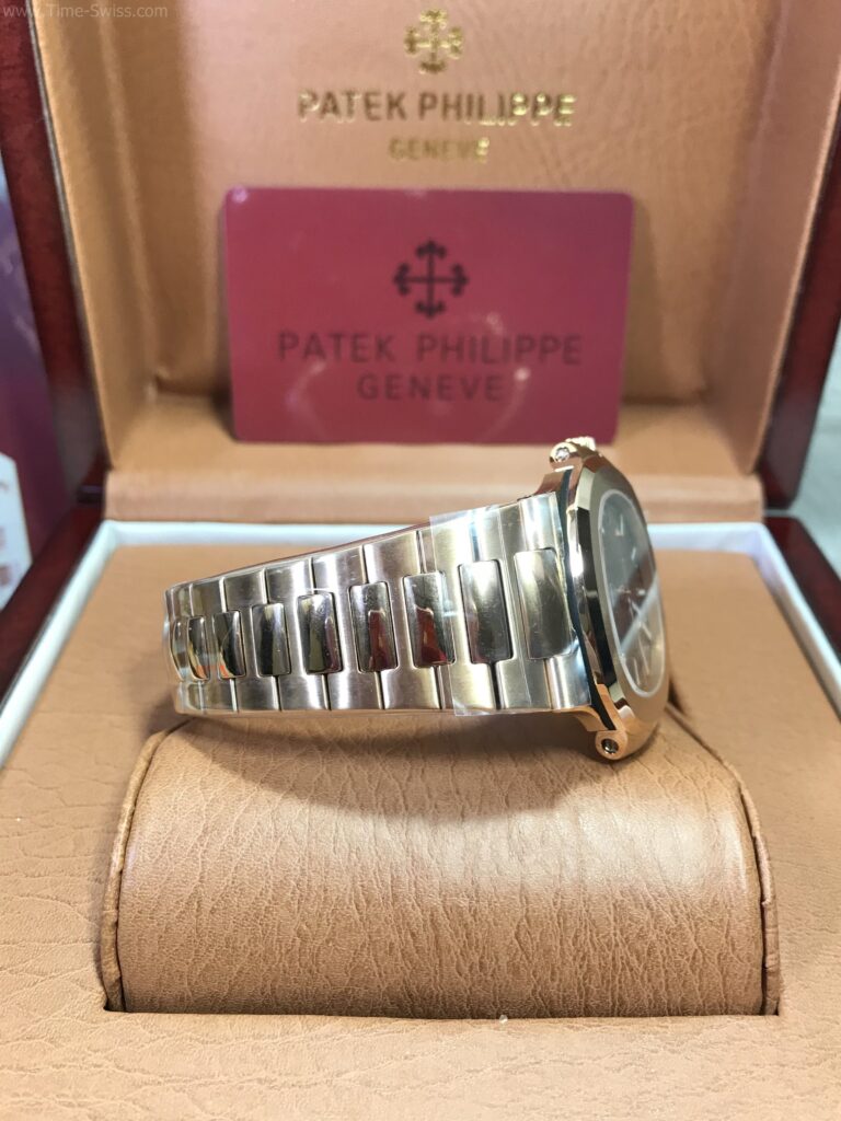 Patek Nautilus 5711 Rose Gold Brown Dial 40mm PPF Swiss เรือนทอง หน้าน้ำตาล สายทอง 03