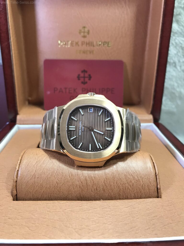 Patek Nautilus 5711 Rose Gold Brown Dial 40mm PPF Swiss เรือนทอง หน้าน้ำตาล สายทอง 06