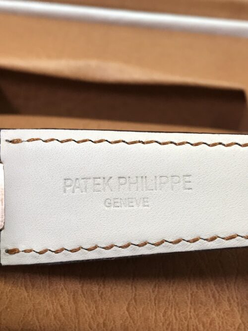 Patek Nautilus 5711 Rose Gold Grey Dial 40mm Leather Strap 3K Swiss