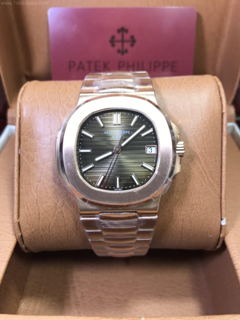 Patek Nautilus 5711-1R Rose Gold Brown Dial 40mm Swiss เรือนทอง หน้าน้ำตาล สายทอง 01