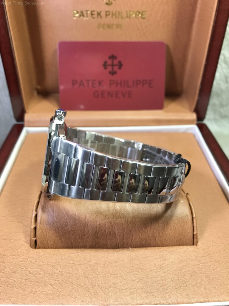 Patek Nautilus 5711 White Dial 40mm 3K Swiss เรือนเงิน หน้าขาว สายเหล็ก 07