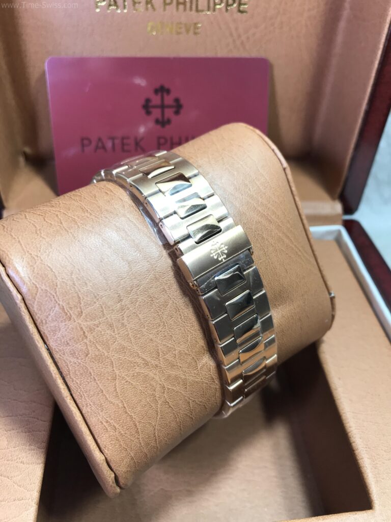 Patek Nautilus 5711-1R Rose Gold 40mm PPF Swiss เรือนทอง หน้าเทา สายทอง 04