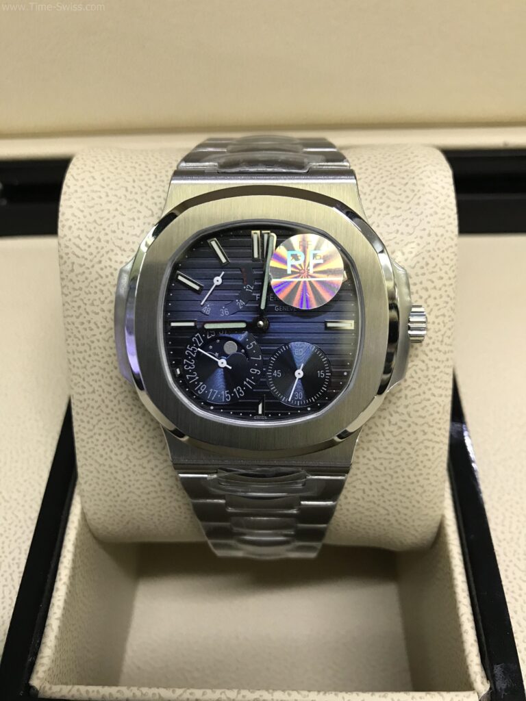 Patek Nautilus 5712-1A Power Blue 40mm PPF Swiss เรือนเงิน หน้าน้ำเงิน สายเหล็ก 01