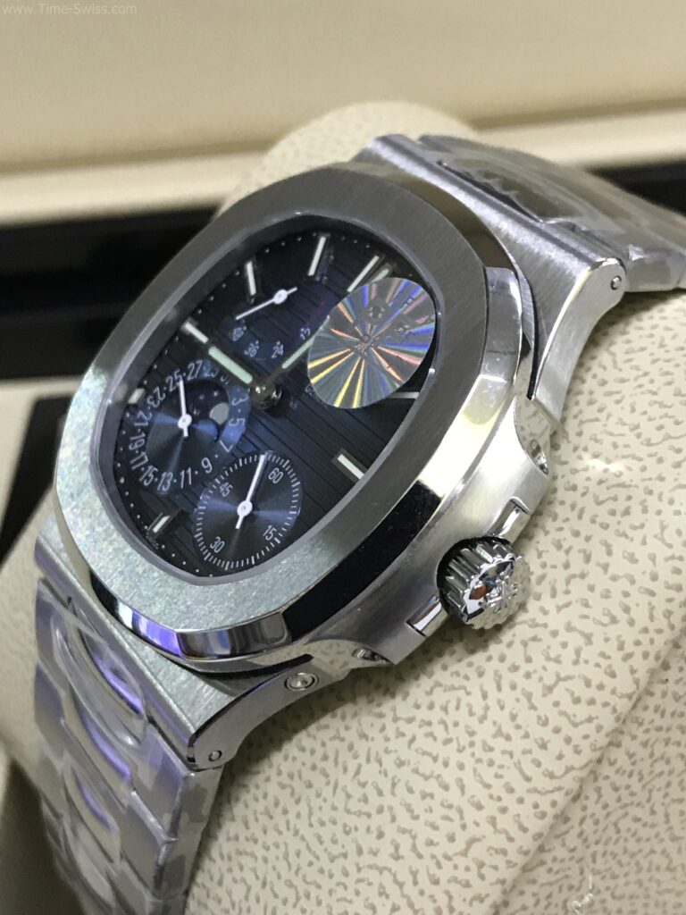 Patek Nautilus 5712-1A Power Blue 40mm PPF Swiss เรือนเงิน หน้าน้ำเงิน สายเหล็ก 02