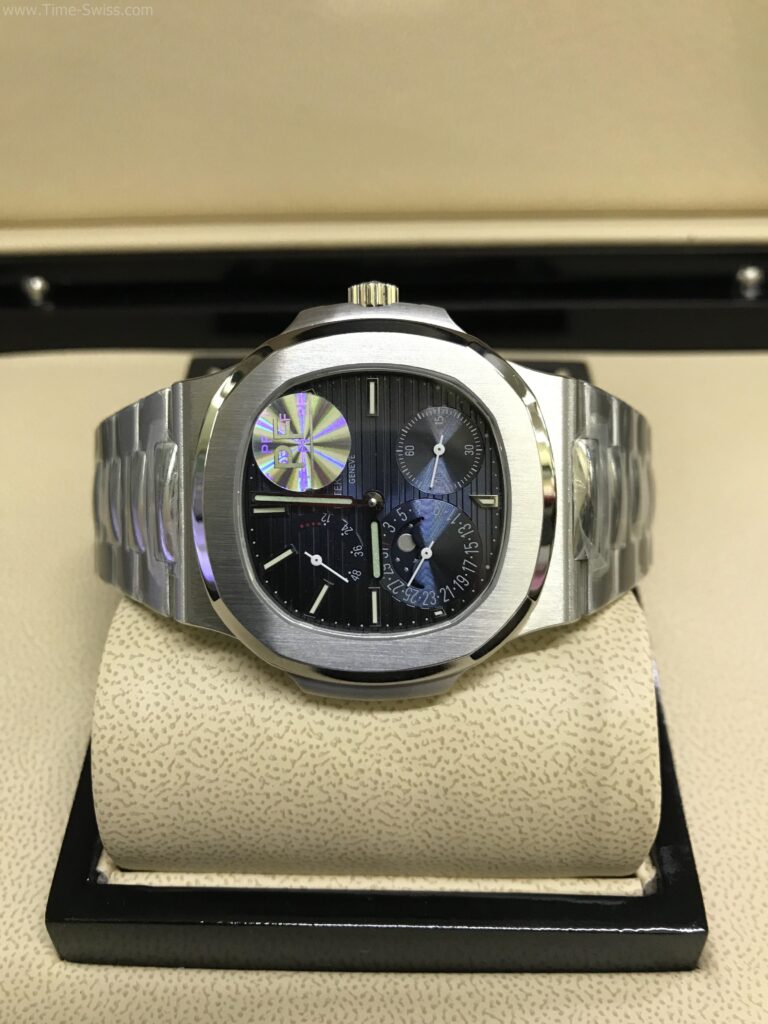 Patek Nautilus 5712-1A Power Blue 40mm PPF Swiss เรือนเงิน หน้าน้ำเงิน สายเหล็ก 06