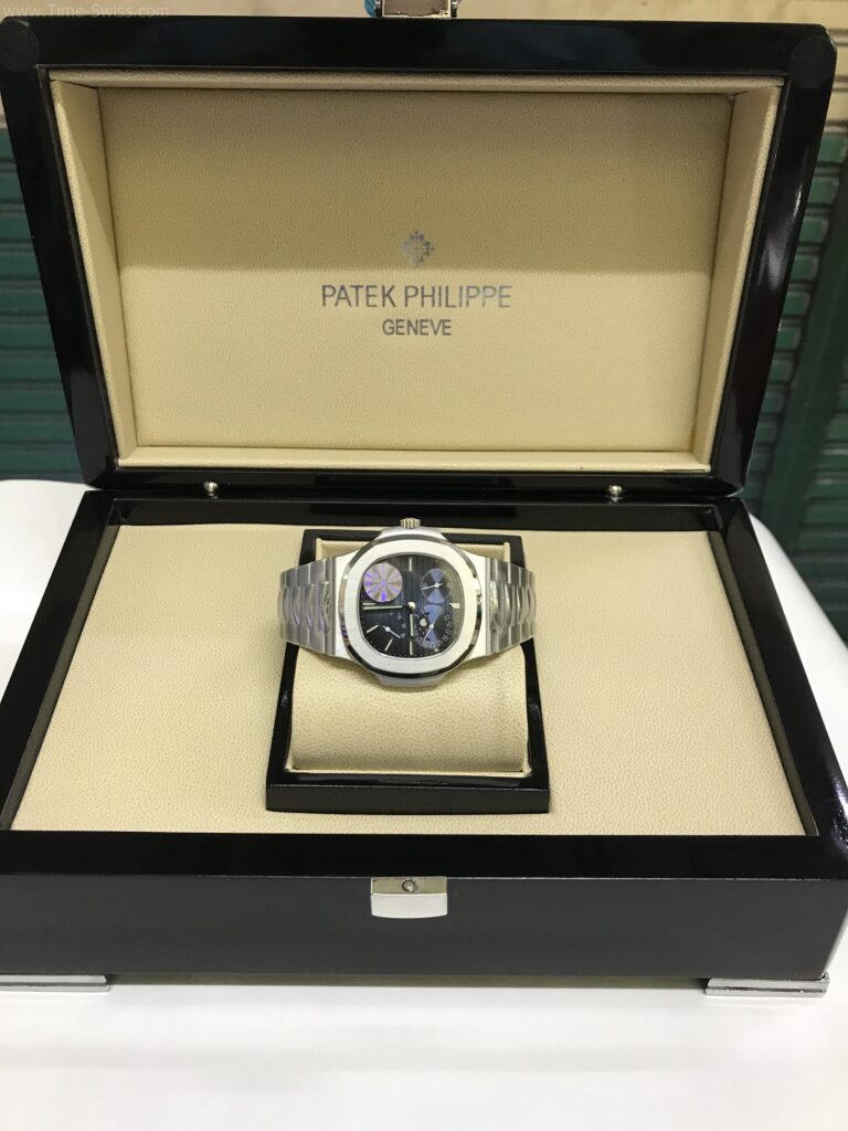 Patek Nautilus 5712-1A Power Blue 40mm PPF Swiss เรือนเงิน หน้าน้ำเงิน สายเหล็ก 07