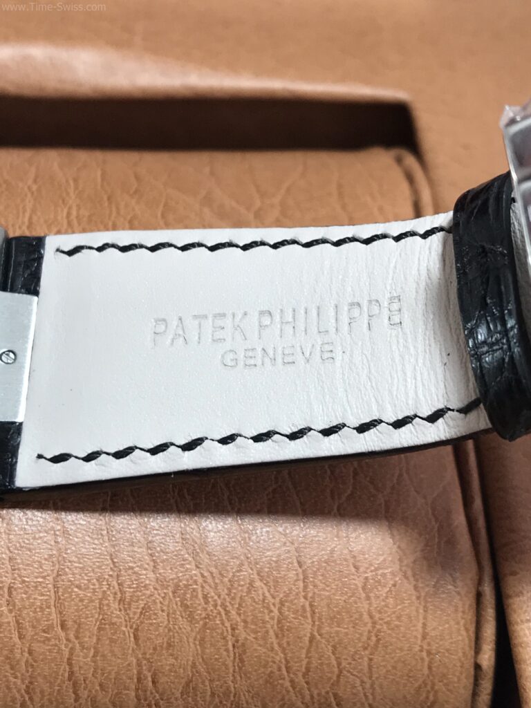 Patek Nautilus 5712G Power Black Dial 40mm Leather Strap Swiss เรือนเงิน หน้าดำ สายหนัง 04