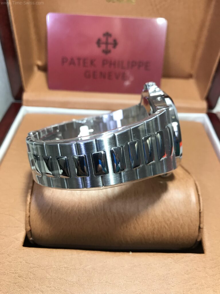 Patek Nautilus Moon 5726-1A White 40mm KM Swiss เรือนเงิน หน้าขาว พระจันทร์ สายเหล็ก 04