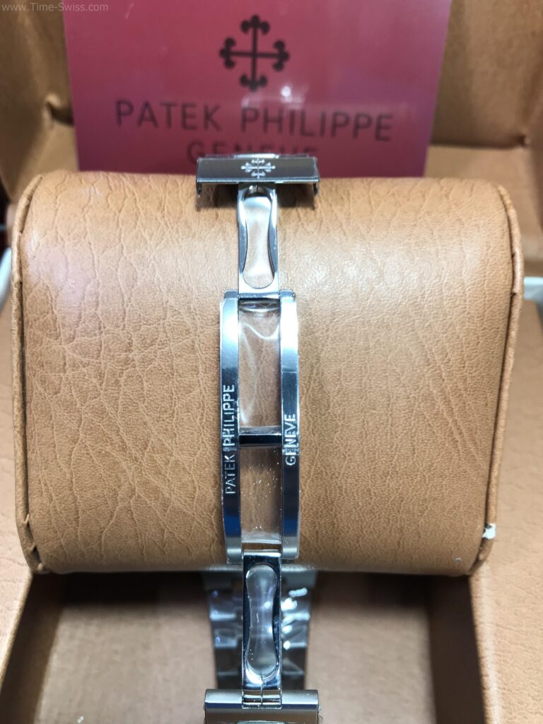 Patek Nautilus Moon 5726-1A White 40mm KM Swiss เรือนเงิน หน้าขาว พระจันทร์ สายเหล็ก 05