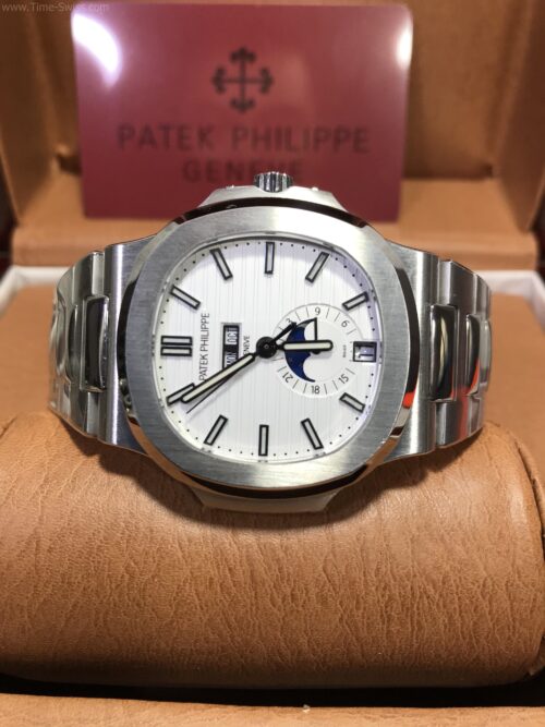 Patek Nautilus Moon 5726-1A White Dial 40mm KM Swiss