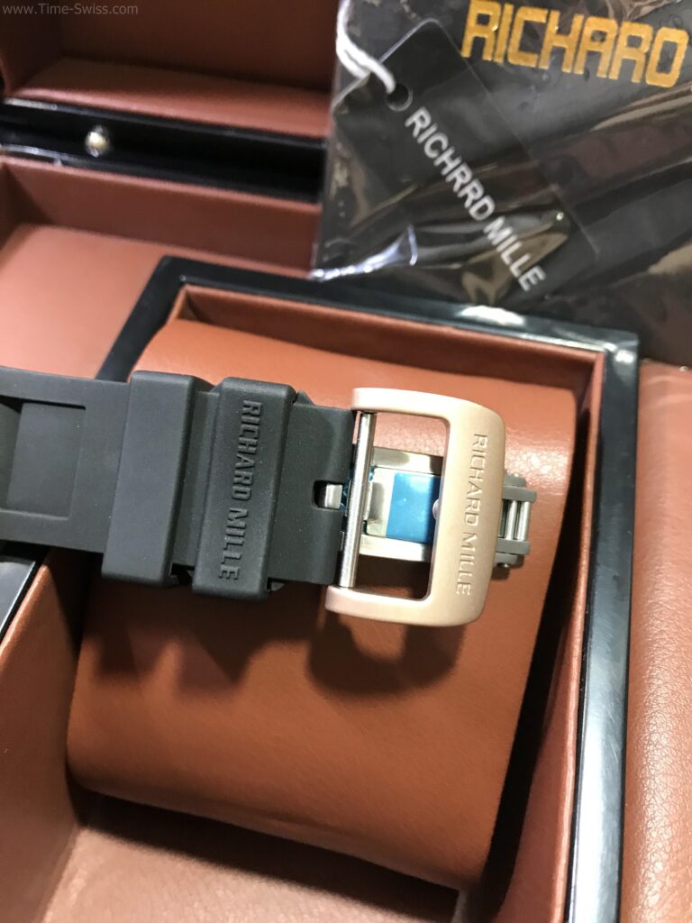 Richard Mille Dragon Rose Gold Black Dial Rubber 43mm Swiss หน้ามังกร เรือนทอง 04