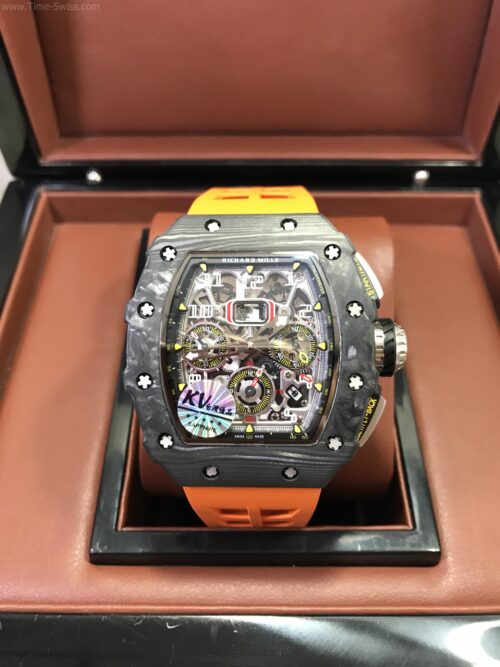 Richard Mille RM011-03RG003 Carbon Orange Rubber 42mm KV Swiss