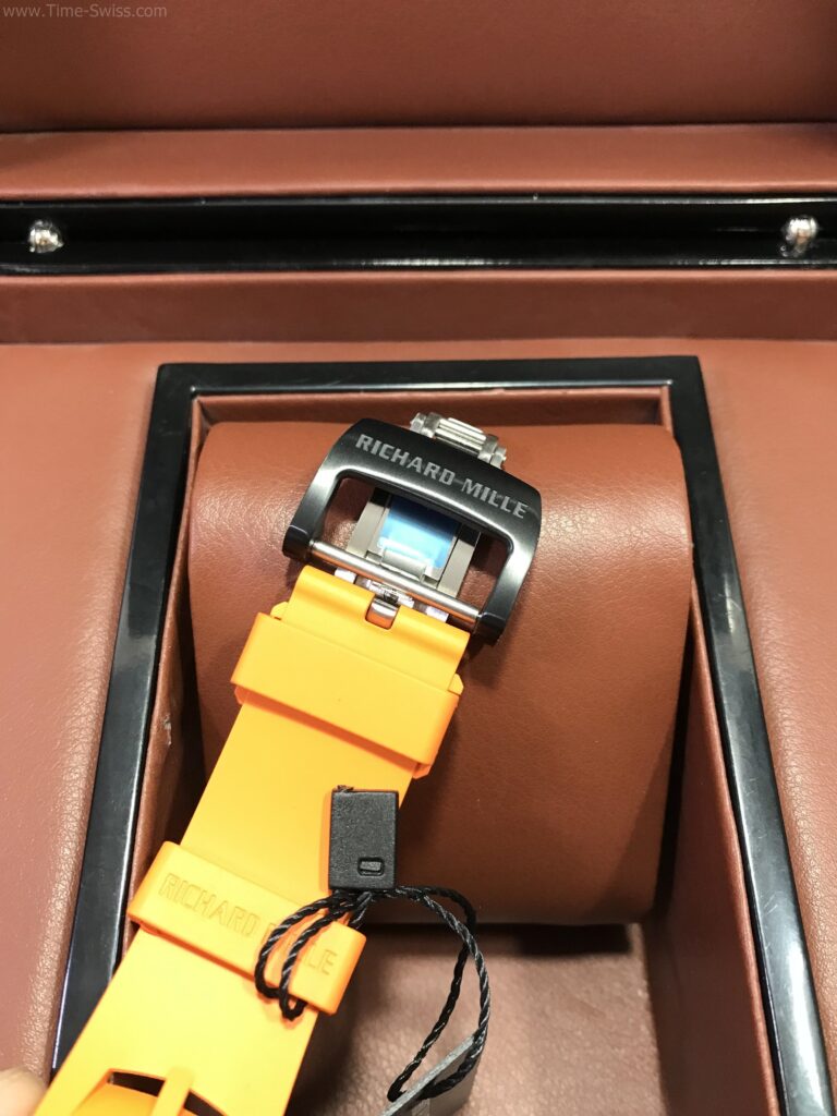 Richard Mille RM011-03RG003 Carbon Orange Rubber 42mm KV Swiss เรือนดำลาย สายยางส้ม 04