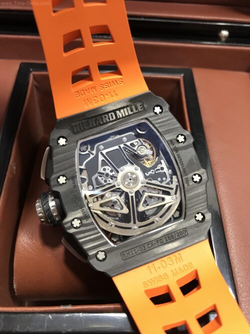 Richard Mille RM011-03RG003 Carbon Orange Rubber 42mm KV Swiss