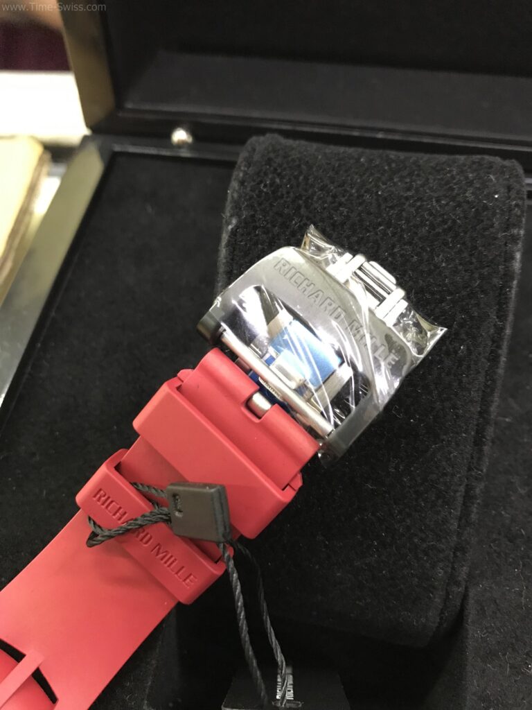 Richard Mille RM011-03RG003 Carbon Red Rubber 42mm KV Swiss เรือนดำลาย สายยางแดง 04