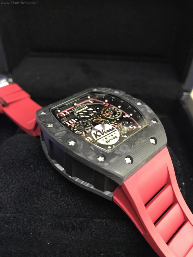 Richard Mille RM011 Lotus F1 Team Carbon Red Rubber 42mm KV Swiss สายยางแดง 03