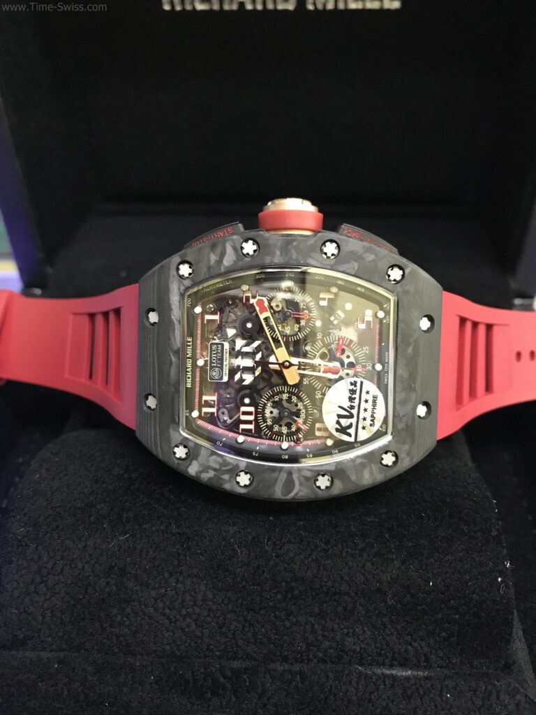 Richard Mille RM011 Lotus F1 Team Carbon Red Rubber 42mm KV Swiss สายยางแดง 06