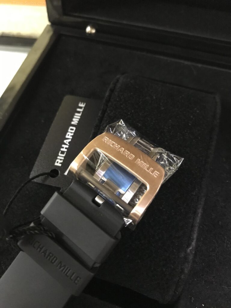 Richard Mille RM011-03 Rose Gold Black Rubber 42mm Swiss เรือนทอง สายยางดำ 04