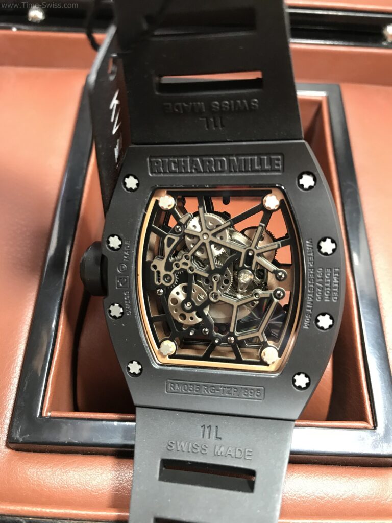 Richard Mille RM035 Black Toro Ceramic 39mm KV Swiss เรือนเซลามิกดำ หน้าเปลือย 05