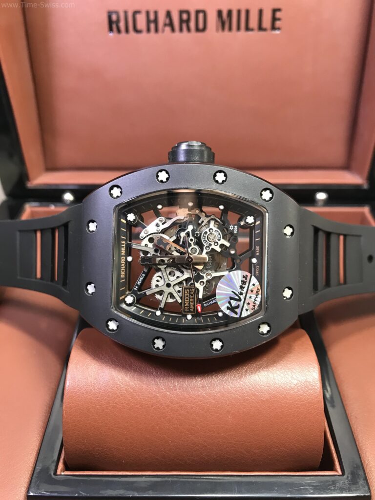 Richard Mille RM035 Black Toro Ceramic 39mm KV Swiss เรือนเซลามิกดำ หน้าเปลือย 06