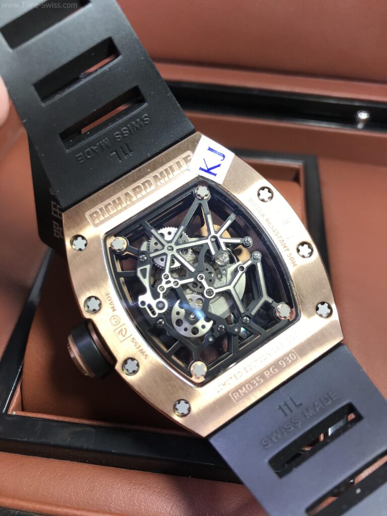 Richard Mille RM035 Gold Toro 39mm KV Swiss เรือนทอง หน้าเปลือย 03