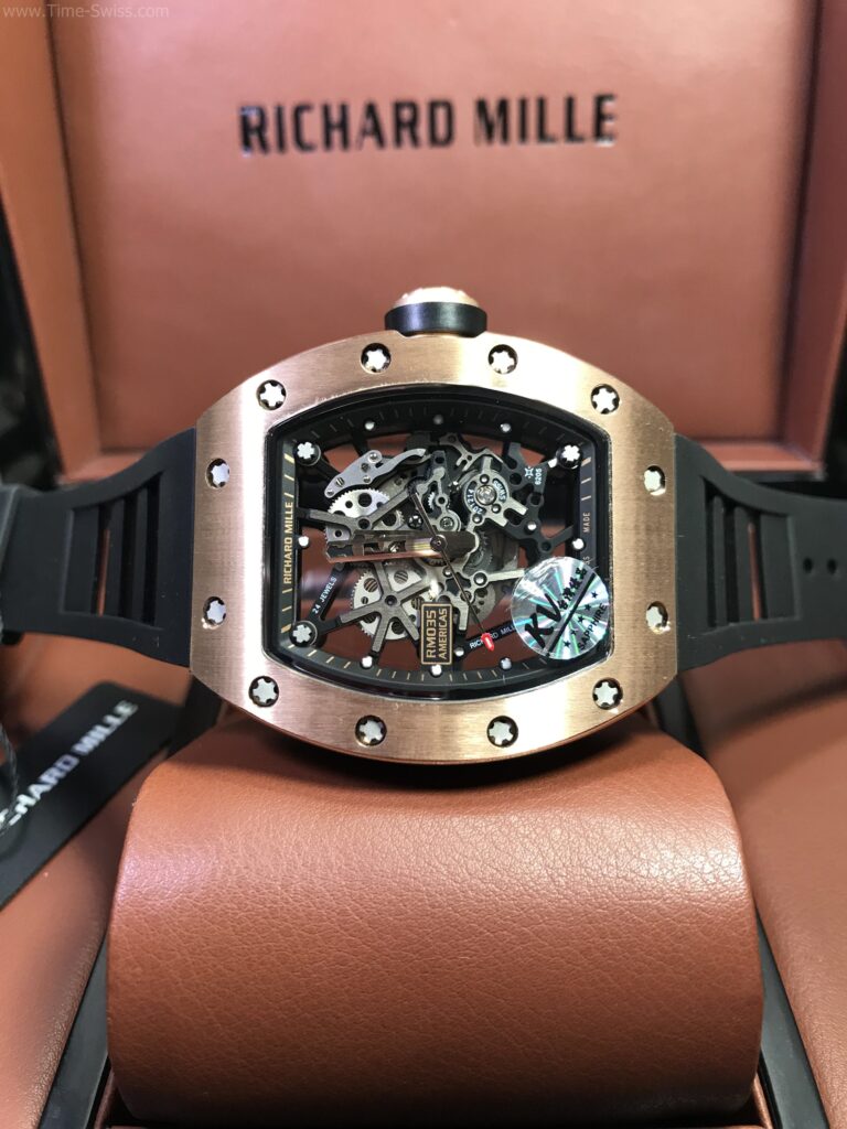 Richard Mille RM035 Gold Toro 39mm KV Swiss เรือนทอง หน้าเปลือย 04