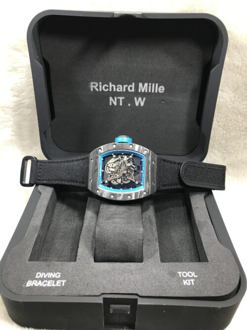 Richard Mille RM035 Rafael Nadal Blue Carbon Black Cloth 42mm KV Swiss