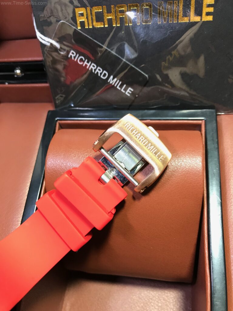 Richard Mille Ladies RM0701 PVD Diamond Red Dial Rubber 28mm CC หน้าแดง สายยางแดง 04